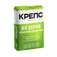 Шпаклевка водостойкая Крепс ВЛ серая, 20 кг купить в интернет-магазине инженерного оборудования в Санкт-Петербурге