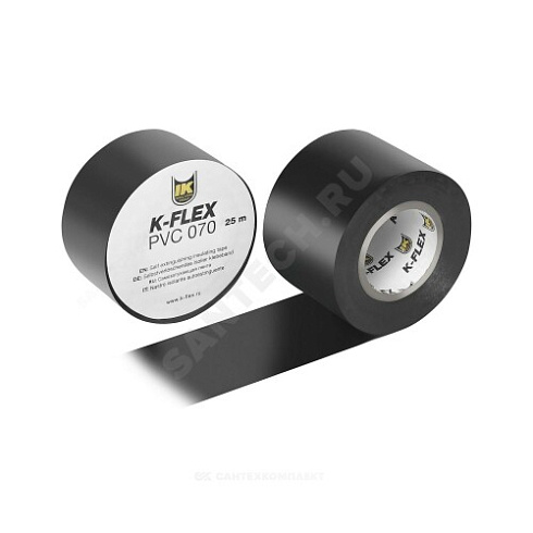 Лента ПВХ PVC AT 070 50мм х 25м черная самоклеящаяся K-flex 850CG020003 купить в интернет-магазине инженерного оборудования в Санкт-Петербурге