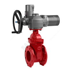 Задвижка чугун KR15 обрезиненный клин ГРАНАР Ду 250 Ру16 фл с эл/приводом AUMA SA14.6 380В ADL FG01B150013 купить в интернет-магазине инженерного оборудования в Санкт-Петербурге