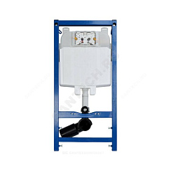 Инсталляция для подвесного унитаза без кнопки смыва без креплений АНИ Пласт WC1110 купить в интернет-магазине инженерного оборудования в Санкт-Петербурге