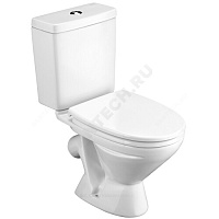 Унитаз-компакт Лига белый нижний подвод косой выпуск 2/реж дюропласт Santek 1.WH30.2.141 купить в интернет-магазине инженерного оборудования в Санкт-Петербурге
