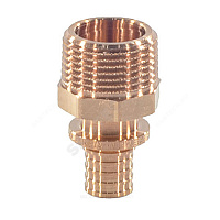 Муфта для PE-X бронза Дн 20х1/2 НР RAUTITAN RX+ Rehau 14563141001 (11379751001, 13660521001, 11680901001) купить в интернет-магазине инженерного оборудования в Санкт-Петербурге