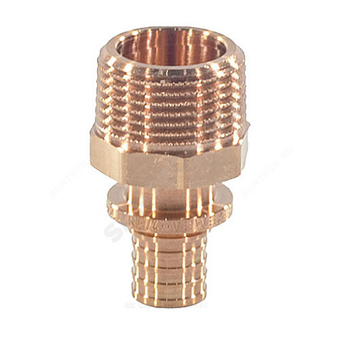 Муфта для PE-X бронза Дн 25х1/2 НР RAUTITAN RX+ Rehau 14563171001 купить в интернет-магазине инженерного оборудования в Санкт-Петербурге