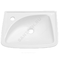 Умывальник подвесной Мотив 45 смеситель с левой стороны белый Лобненский стройфарфор купить в интернет-магазине инженерного оборудования в Санкт-Петербурге