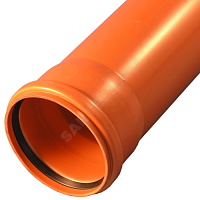 Труба PP-B с раструбом коричневая Дн 110х3,4 б/нап SN4 L=5,0м в/к VALFEX 301100500 купить в интернет-магазине инженерного оборудования в Санкт-Петербурге