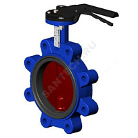 Затвор дисковый поворотный чугун VPI4648-02EP Ду 300 Ру16 с резьб проушинами с рукояткой диск чугун манжета EPDM Tecofi VPI464816-02EP0300 купить в интернет-магазине инженерного оборудования в Санкт-Петербурге