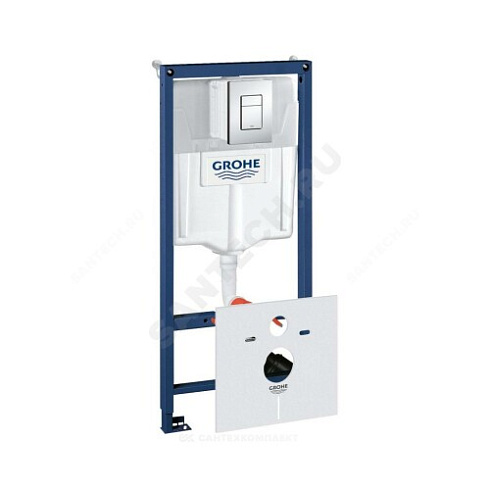 Инсталляция для подвесного унитаза Rapid SL с кнопкой смыва Skate Cosmopolitan Grohe 38775001 купить в интернет-магазине инженерного оборудования в Санкт-Петербурге