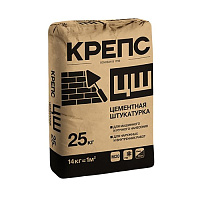 Штукатурка цементная Крепс ЦШ, 25 кг купить в интернет-магазине инженерного оборудования в Санкт-Петербурге