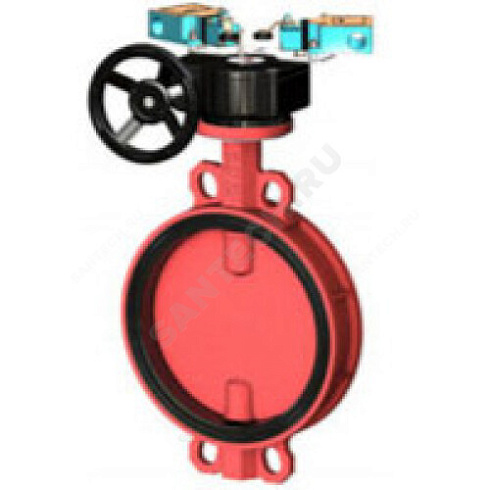 Затвор дисковый поворотный чугун VPI4448R2C-08EP Ду 125 Ру16 межфл с редуктором диск чугун манжета EPDM с концевыми выключателями Tecofi VPI4448R2C-08EP0125 купить в интернет-магазине инженерного оборудования в Санкт-Петербурге