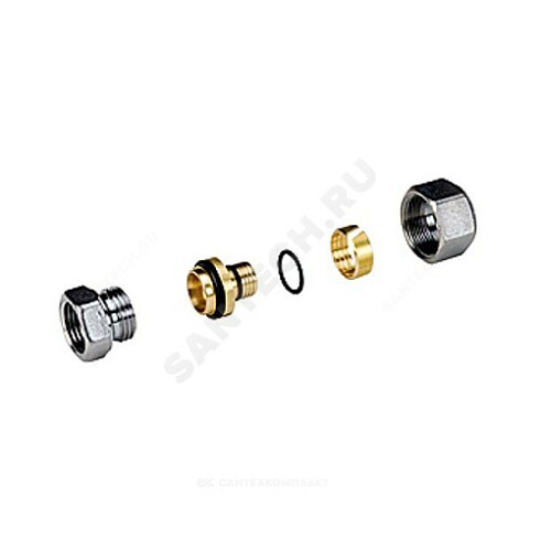 Муфта МП латунь хром Дн 32х3,0х1 ВР R187F Giacomini R187FX126 купить в интернет-магазине инженерного оборудования в Санкт-Петербурге