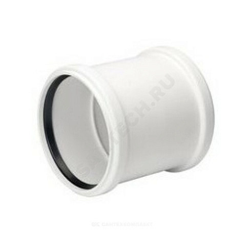 Муфта PP-H двухраструбная бесшумная белая Дн 160 б/нап Rehau 11240471001 купить в интернет-магазине инженерного оборудования в Санкт-Петербурге