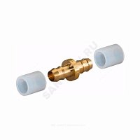 Муфта для PE-X латунь Дн 9,9 в/к кольцо Minitec Uponor 1005264 купить в интернет-магазине инженерного оборудования в Санкт-Петербурге