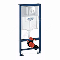 Инсталляция для подвесного унитаза Rapid SL с кнопкой смыва Skate Air хром Grohe 38721001 купить в интернет-магазине инженерного оборудования в Санкт-Петербурге