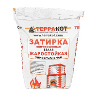 Затирка жаростойкая Терракот широкошовная, белая, 5 кг купить в интернет-магазине инженерного оборудования в Санкт-Петербурге