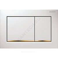 Кнопка для инсталляции Omega 30 белая/позолота Geberit 115.080.KK.1 купить в интернет-магазине инженерного оборудования в Санкт-Петербурге
