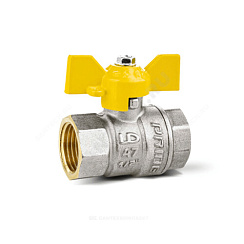 Кран шаровой латунь никель газ Pride Ду 20 Ру40 ВР полнопроходной бабочка аналог 11б27п LD 47.20.В-В.Б . купить в интернет-магазине инженерного оборудования в Санкт-Петербурге