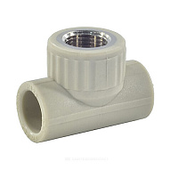 Тройник PP-R комбинированный серый ВР Дн 25х3/4 VALFEX 10127025Г купить в интернет-магазине инженерного оборудования в Санкт-Петербурге