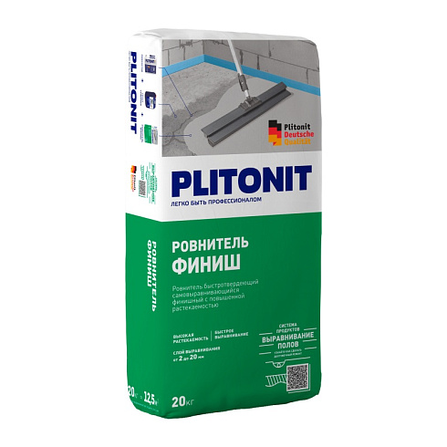 Ровнитель Plitonit Финиш самовыравнивающийся 2-20 мм, 20 кг купить в интернет-магазине инженерного оборудования в Санкт-Петербурге