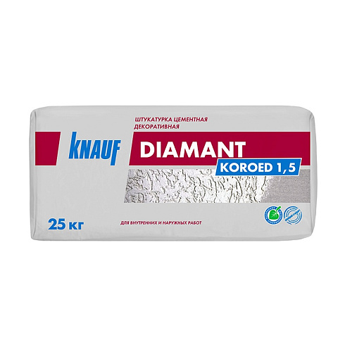 Штукатурка декоративная Knauf Diamant короед 1,5 мм, 25 кг купить в интернет-магазине инженерного оборудования в Санкт-Петербурге