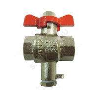 Кран латунный шаровой для термодатчика Ду 25 ВР Danfoss 187F0591 купить в интернет-магазине инженерного оборудования в Санкт-Петербурге