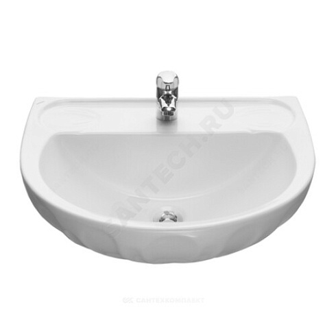 Умывальник подвесной Лотос 58 белый Santeri 1.3110.6.S00.10B.0 купить в интернет-магазине инженерного оборудования в Санкт-Петербурге
