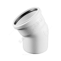 Отвод PP-H бесшумный белый RAUPIANO PLUS Дн 160х45гр б/нап в/к Rehau 11240281001 купить в интернет-магазине инженерного оборудования в Санкт-Петербурге