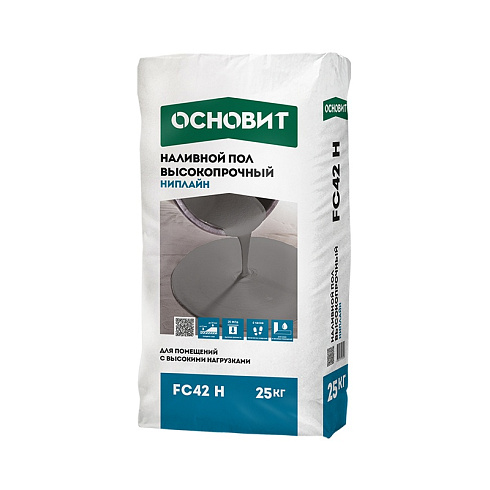 Наливной пол Основит Ниплайн FC42 (Т-42) высокопрочный, 25 кг купить в интернет-магазине инженерного оборудования в Санкт-Петербурге