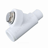 Фильтр PP-R сетчатый белый внутр/наруж пайка Дн 20х45гр VALFEX 10142020 купить в интернет-магазине инженерного оборудования в Санкт-Петербурге